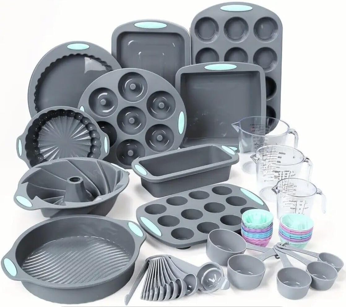 Generic 45pcs/set Silicone Baking Set, Gray