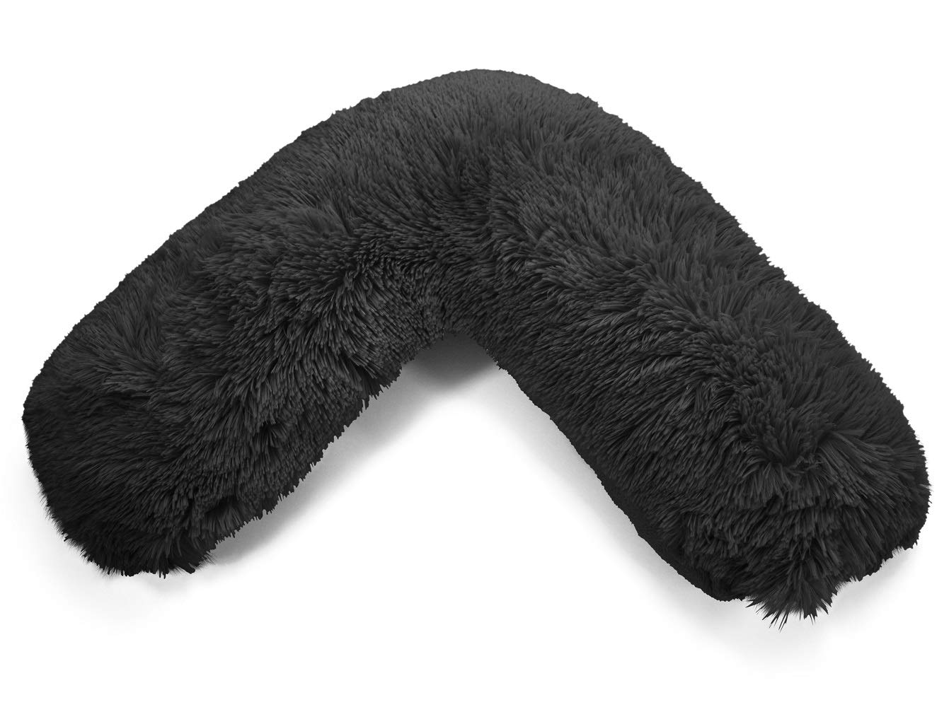 Nightzone Teddy Cuddles Black Teddy Bear V Shaped Complete Pillow Or Case For Support Maternity, Neck, Back, Soft Warm Plush Cosy Fleece Cover (, Case Only)
