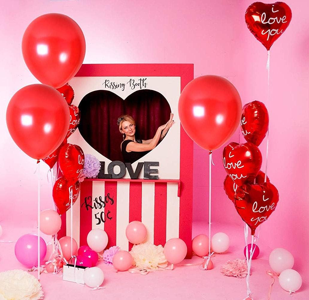Kleine rode hartjes ballonnen 100 stuks | - de online hobby winkel
