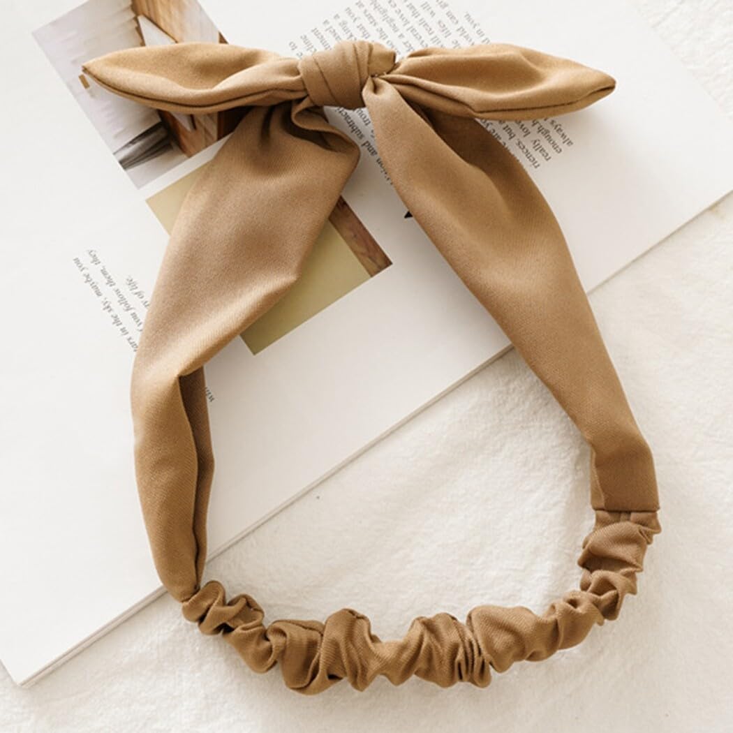 Diademas elásticas con nudo para mujer, 6 bandas de pelo de tela con lazo, accesorios de moda