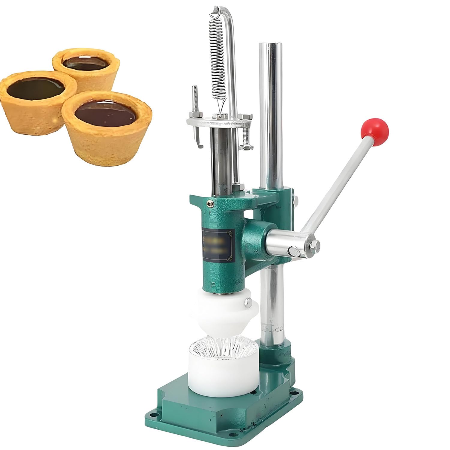 Máquina para Hacer Tartas de Huevo, máquina para Hacer Tartas manuales, máquina para prensar cortezas de Tartas de Queso, con 1 Molde para Hornear cáscaras de Pasteles, Tartas de Queso SN6026