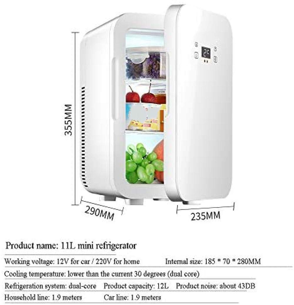 ZLM Frigorifero per Auto, Mini Frigo, Dispositivo di Raffreddamento e Riscaldamento, Sistema di Raffreddamento e Riscaldamento con Alimentazione CA/CC 12L