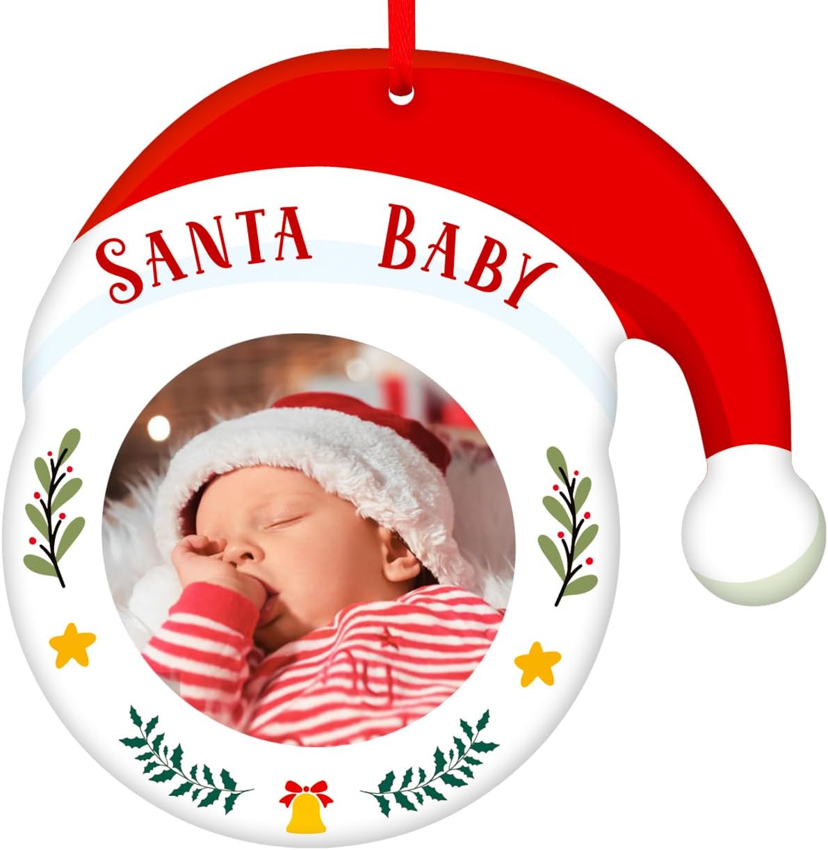 D4DREAM Santa Baby Christmas Picture Frame Ornaments Baby