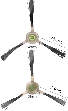 (4 piezas) M3, M330 Pro, M2 Pro, M210 Cepillos laterales de repuesto para Lefant M210B, M213S, M210S, M210, M213, M1, M310, M320, M210 Pro, M210P, OKP Life K2, K3, K3A, K4, (4 unidades) K5, Robot6