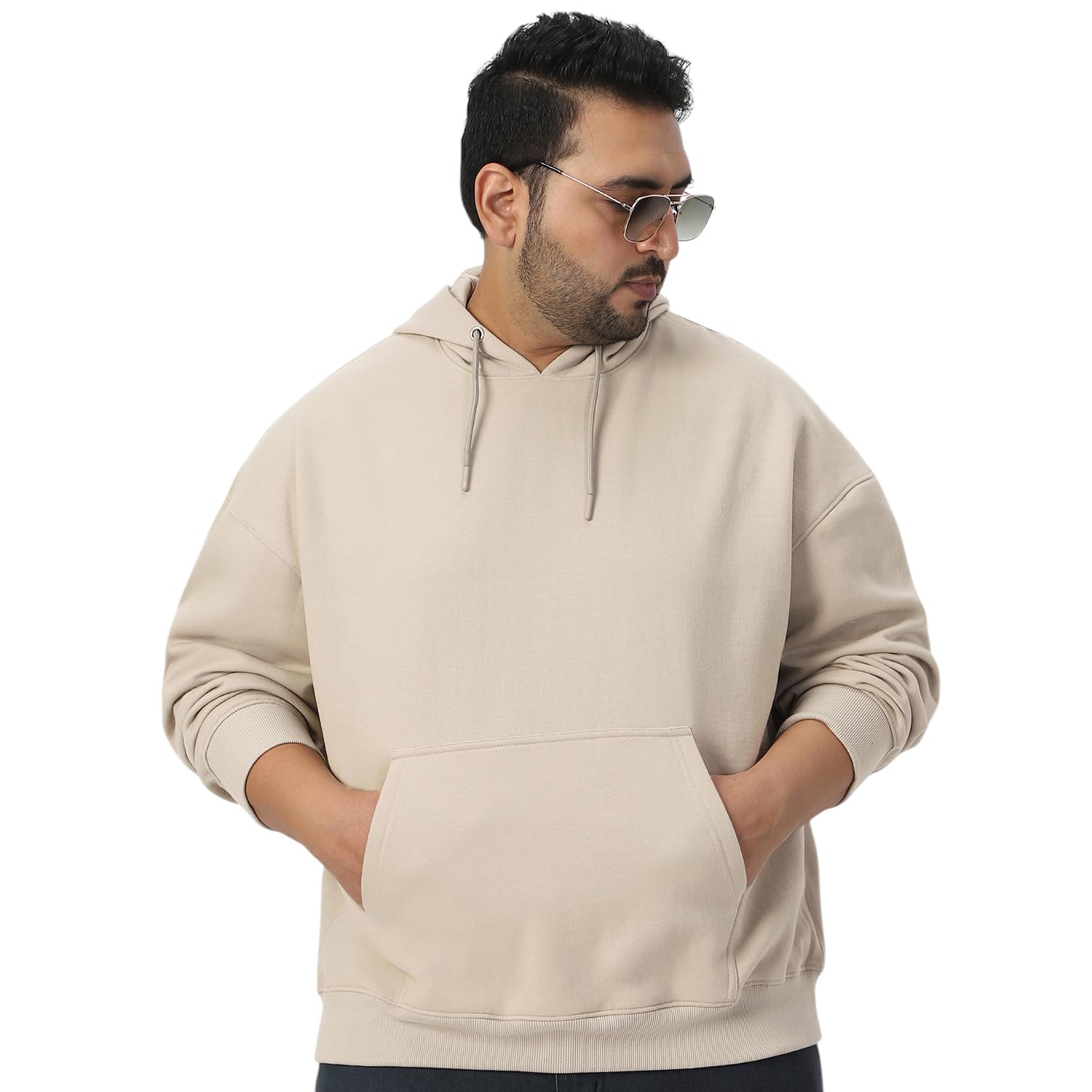 urbano plus Men's Cotton Solid Oversized Hooded Neck Sweatshirt-picture-22