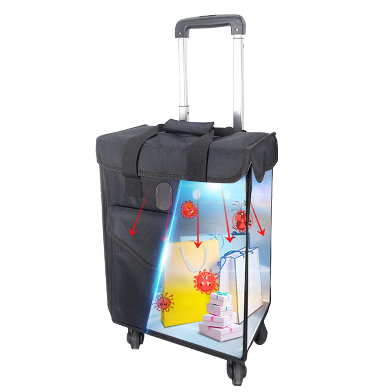 Sacchetto disinfettante per Luce UV Scorrevole Borsa per detergente UV-C Portatile, Ingresso USB, capacità di Dimensioni Jumbo, per Lo Shopping, Picnic all'aperto