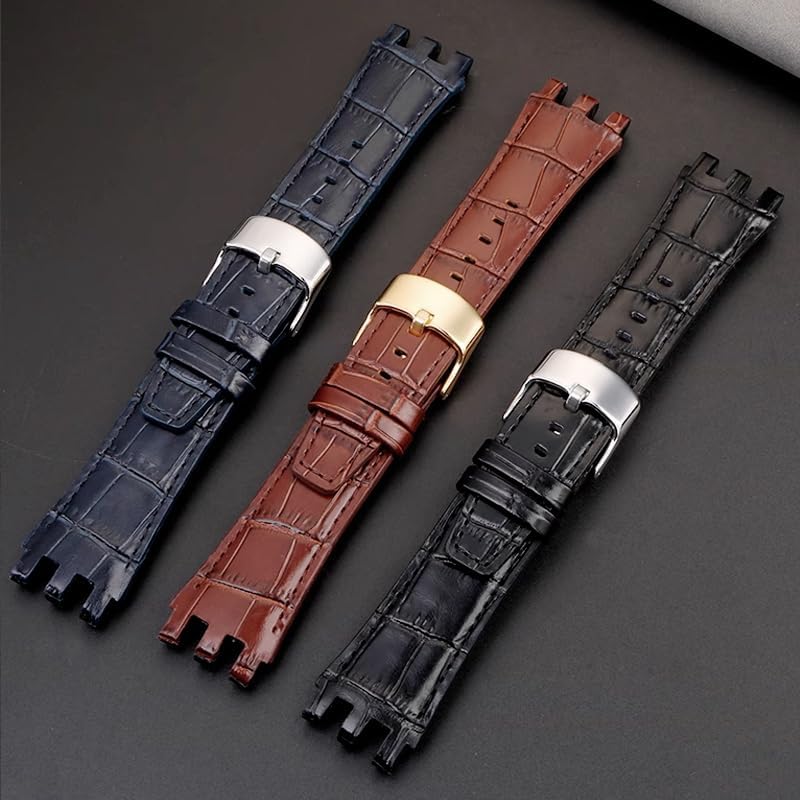 Fit For Swatch SVGK407 SVGK406 SVGK409 SVGK403 Cowhide Leather Watchband 22mm Watch Bracelet Strap Black Brown Blue White