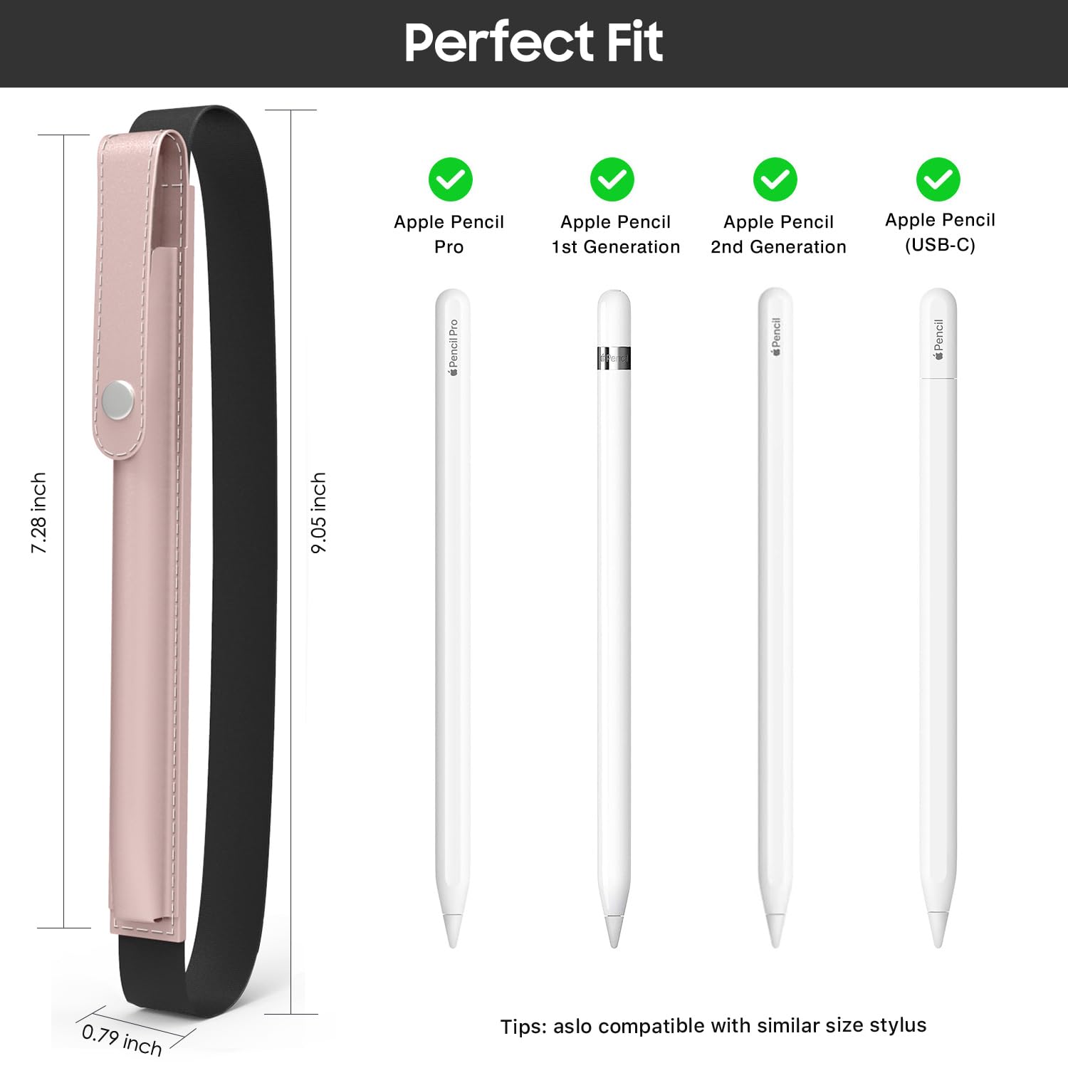 Moko - Funda con lápiz para Apple Pencil Pro, Apple Pencil(USB-C