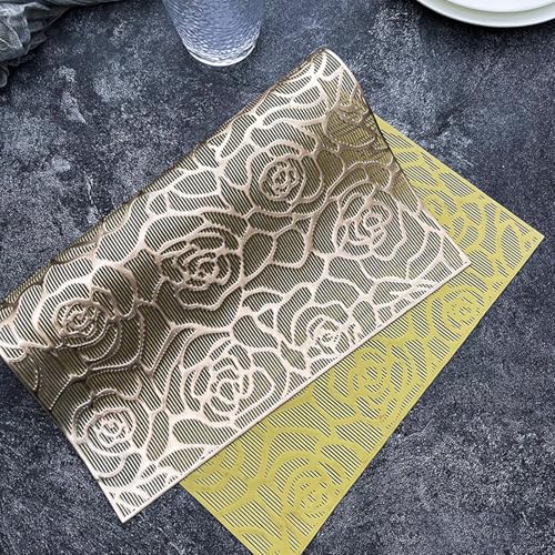 Set de table rectangulaire PVC lavable KnSam, la solution anti-tache chic pour repas de mariage