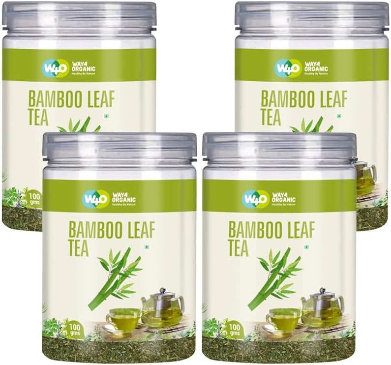 Way4Organic Bamboo Leaf Tea 100 g Canister Pack (Pack of 4)