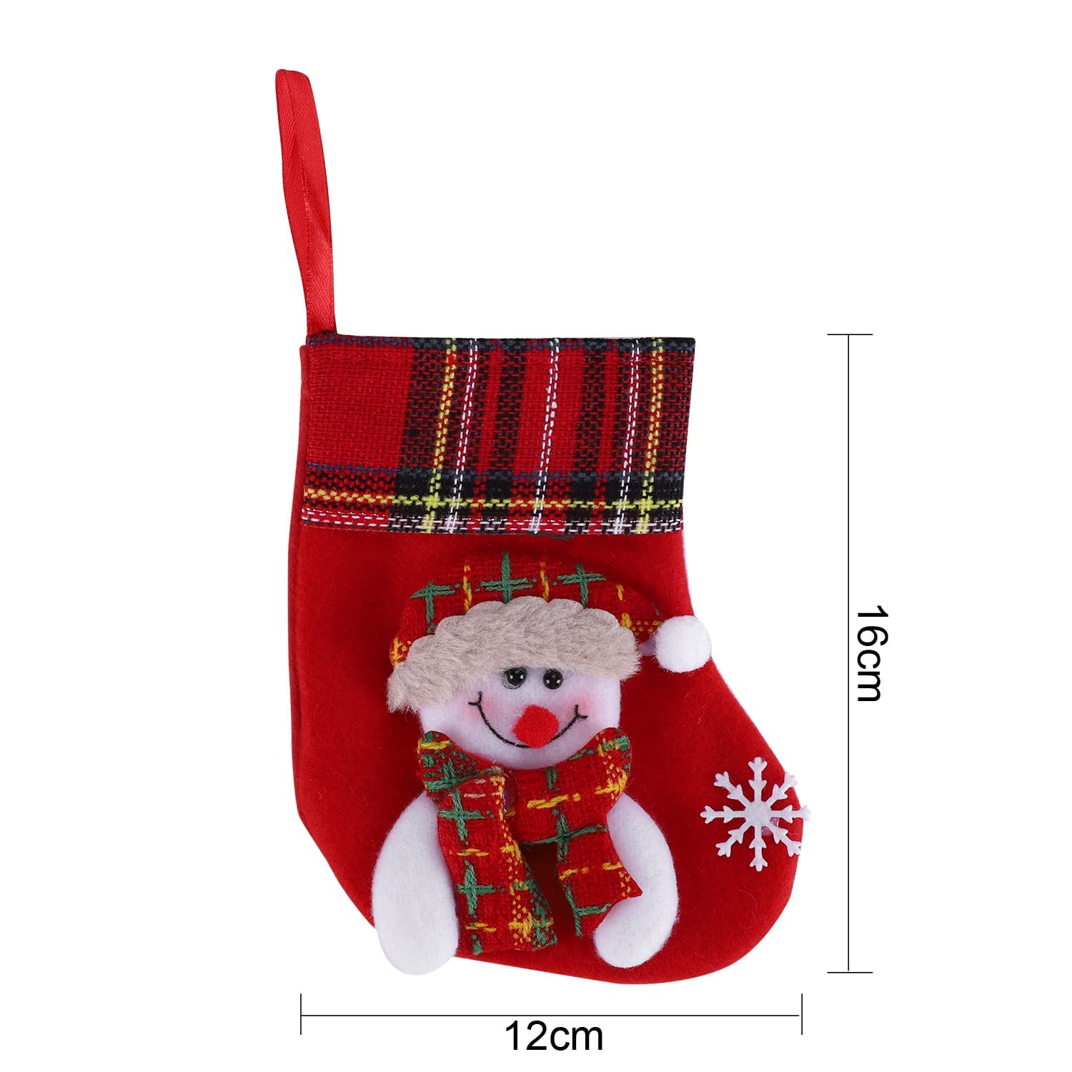 Set Di 6 Calze Di Natale In Feltro – Babbo Natale, Pupazzo Di Neve, Renna – 28 Cm, Per Caramelle E Regali - 2