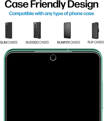 Miniatura 4 de Power Theory Protector de pantalla diseñado para Samsung Galaxy S20 FE 5G 4G, vidrio templado dureza 9H, kit de fácil instalación, 99% HD libre de