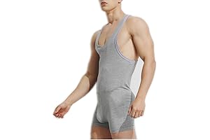 Men's Cotton Leotard Bodysuit Underwear