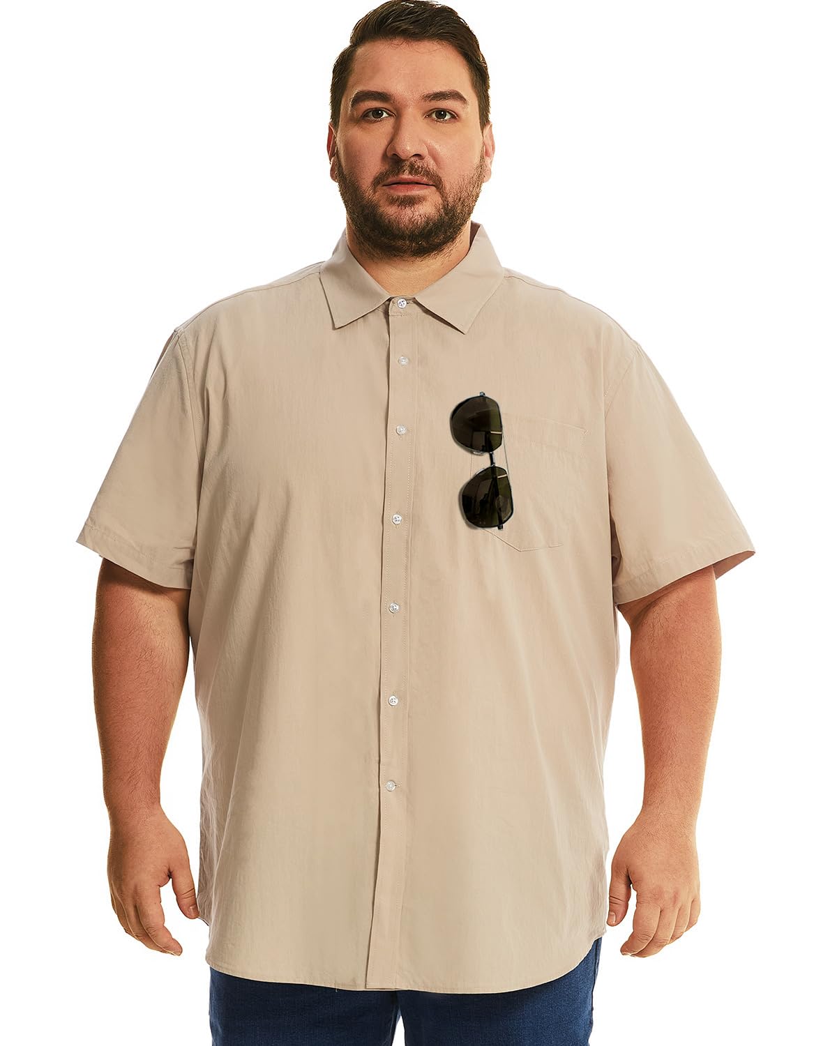 HOdo Big and Tall Cotton Button Down