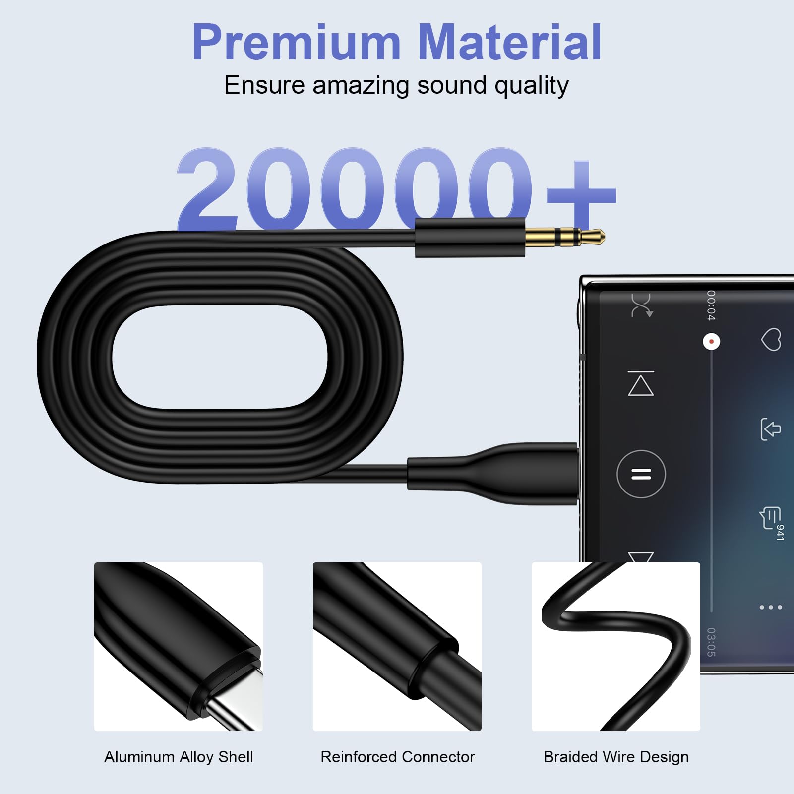 Cable USB C a conector auxiliar de audio Samsung de 3,5 mm, tipo C a conector de auriculares de 3,5 mm, cable estéreo de coche para Galaxy S25 Ultra S25 Edge Plus A17 A16 5G A35 S24 FE S23 S22 S21 Z