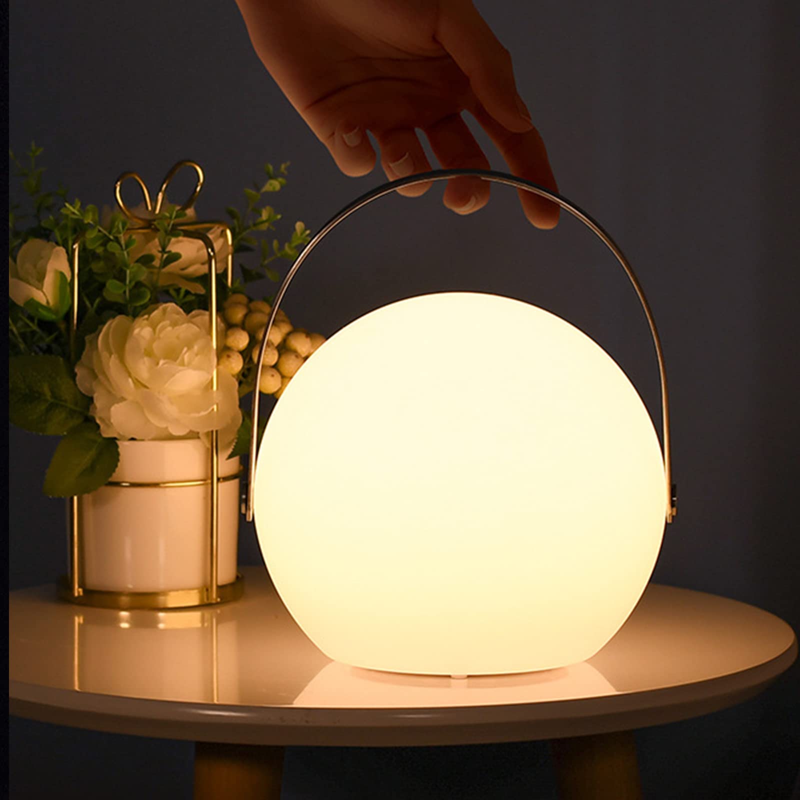 Chambre à Coucher Intérieure Atmosphère Lumière Camping en Plein Air Portable Veilleuse Romantique Simple 8 Couleurs Télécommande Lampe de Chevet Peut Être Chronométrée