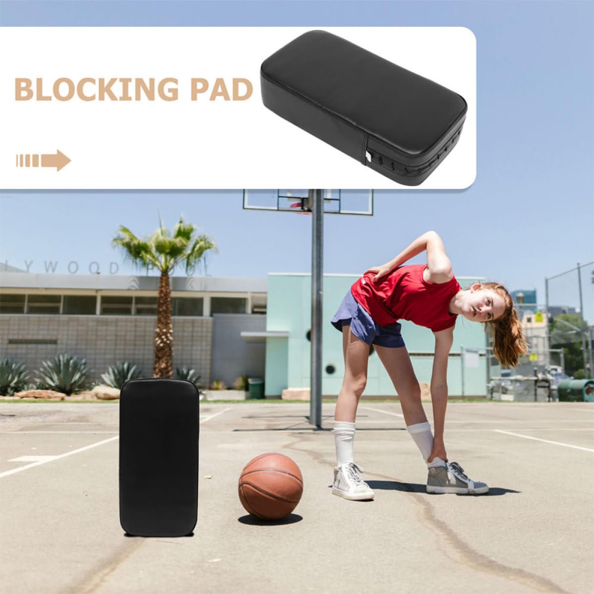 Kichvoe Attrezzi da Allenamento Basket 2 Pezzi Cuscino di Bloccaggio Basket in PVC Pu Leather Epe Foam per Allenamento di Agilità e Sviluppo Visivo per Giovani