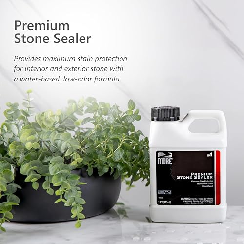 Miniatura 2 de Sellador de piedra premium MORE - Fórmula a base de agua - Protección para superficies de piedra natural y azulejos Pint  16 oz.