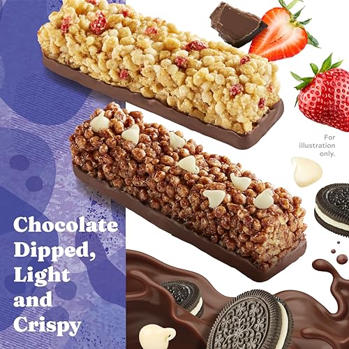 Simply Protein Dipped Bars Variety Pack, 10 Bars - Cookies & Crème (1) And Strawberry Chocolate (1) Flavors - Plant Based Snacks For Kids - 7G Protein thumb #2