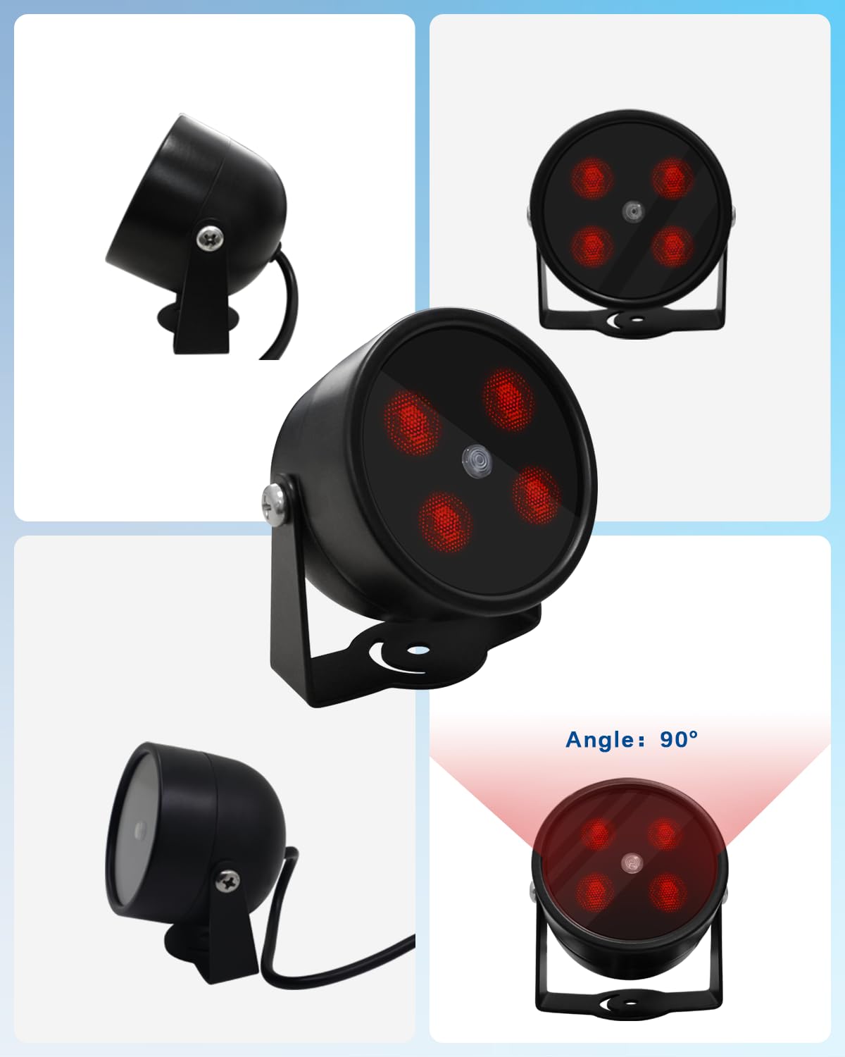 Illuminateur Ir, 48 Led Lumières Sécurité Projecteur Infrarouge Lumière