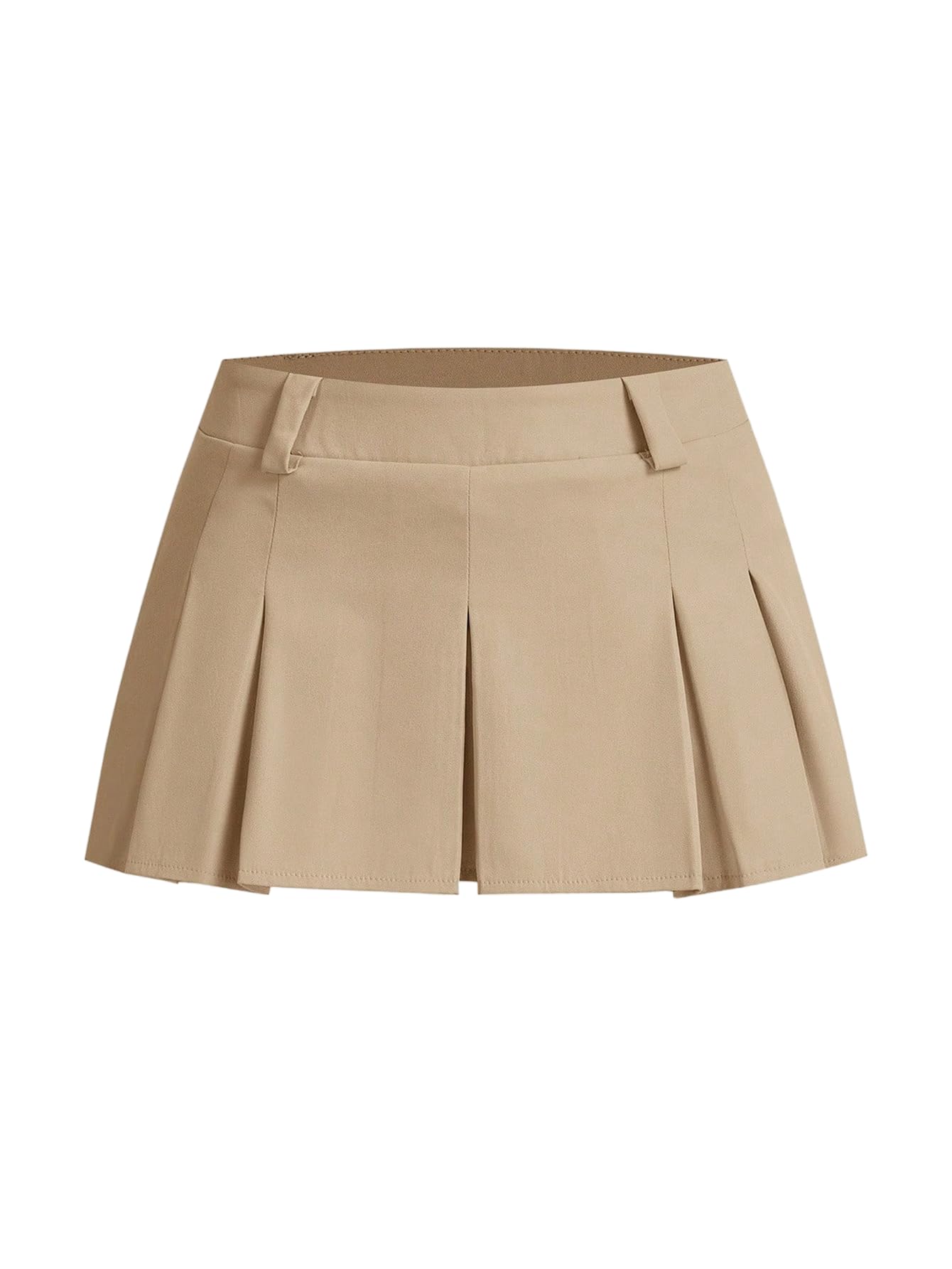 SweatyRocks Womens Low Waist Pleated Mini Skirt A Line Ruffled Skater Skirts