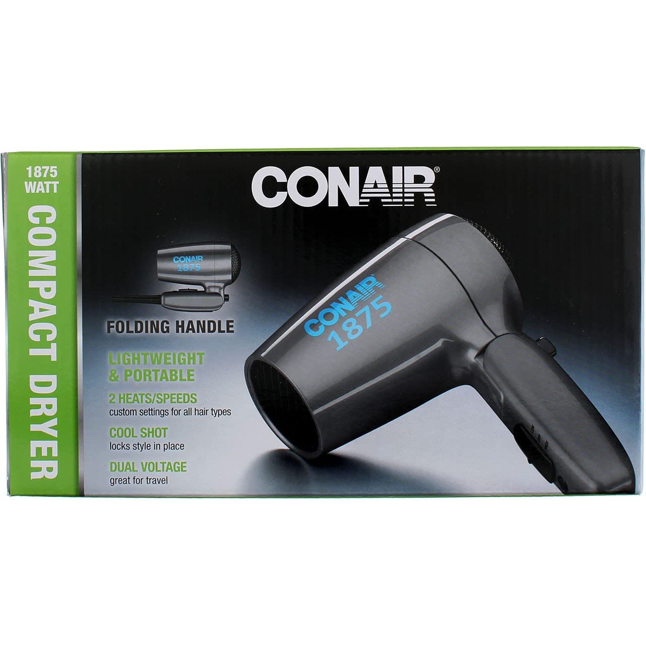 Conair Vagabond Folding Handle 1875 Watt Compact Hair Dryer 1 ea (Pack of 10)