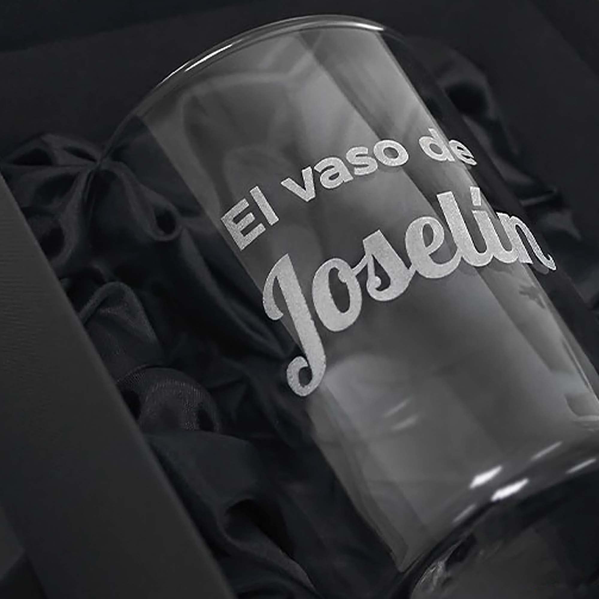 Vasos de sidra o cubata de cristal grabados a láser para eventos, copas, cócteles, whisky (1 Vaso + Estuche)
