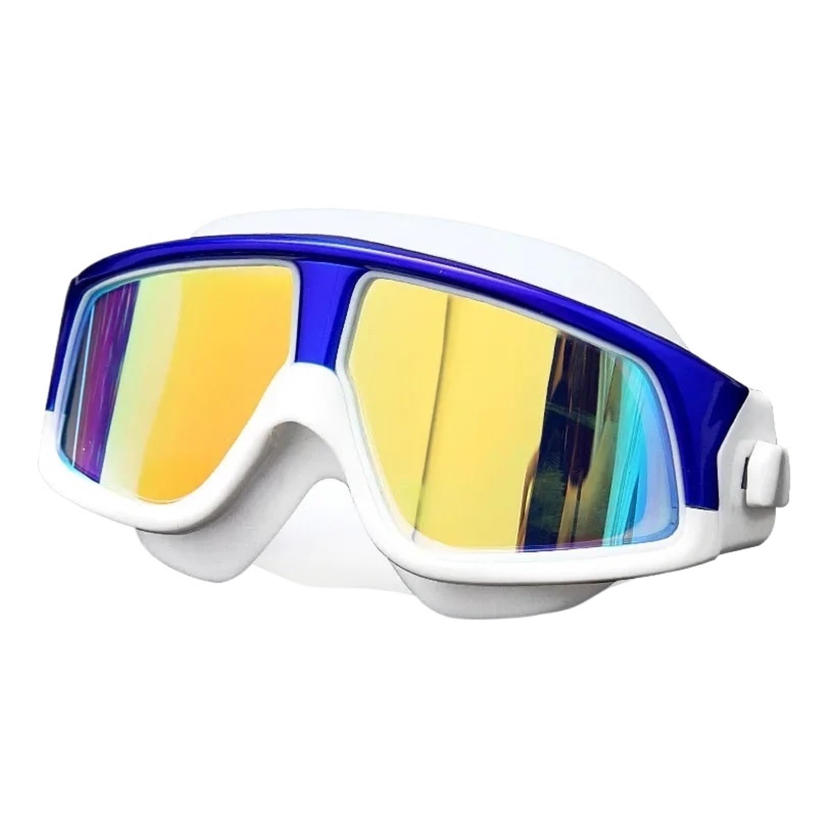 JUANYAO Occhiali Da Nuoto Occhiali da nuoto regolabili Donna e uomo Occhiali antiappannamento impermeabili Set Policarbonato acetato Per Il Nuoto(Blue White Flat)