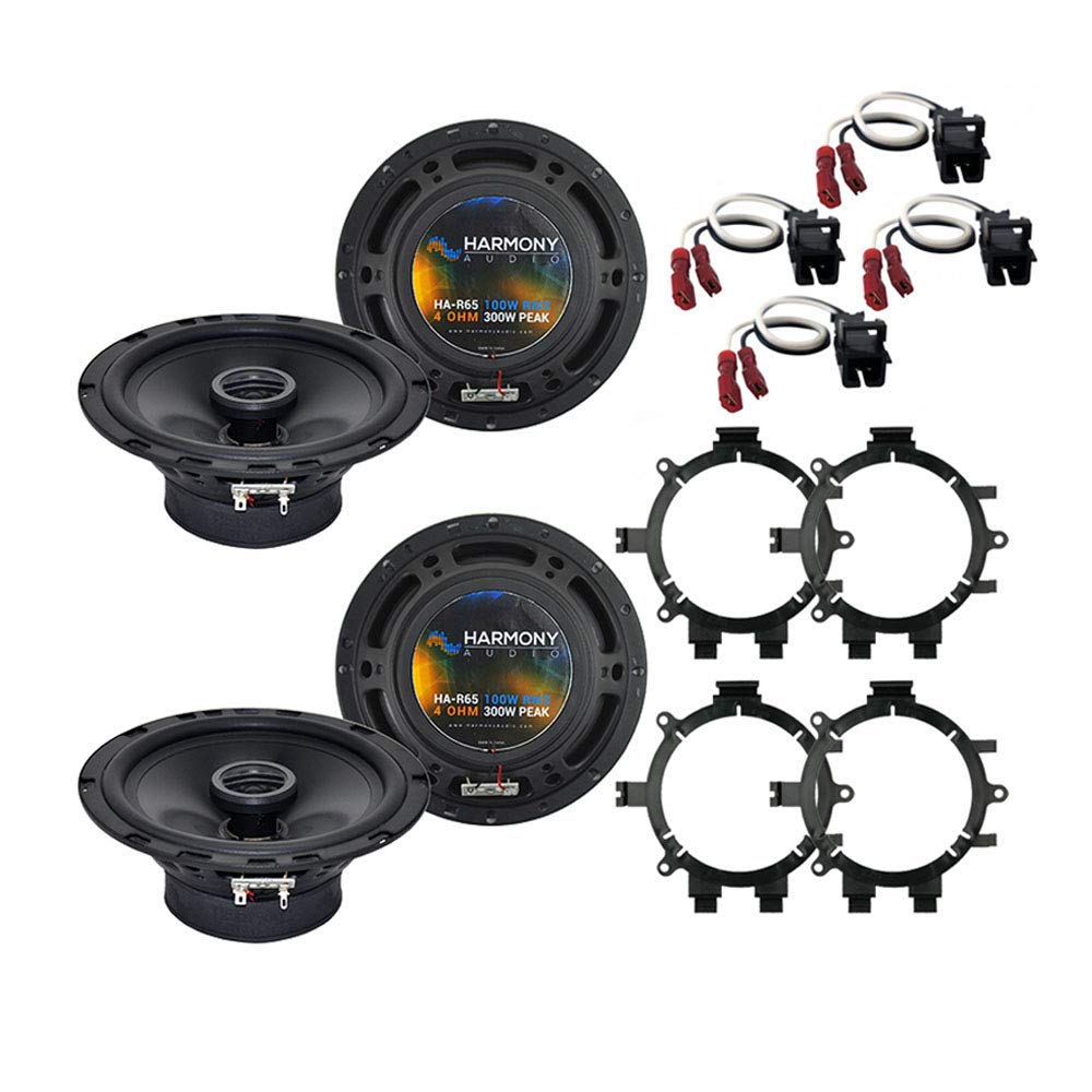 Harmony Audio HA-R65 Compatible with Cadillac Escalade 2003-2006 Replacement 300W Speakers, HA-R5 5.25" 225W Speakers, HA-724568 Replacement Harness and HA-823002 5.25" 6.5" Speakers Adapter Kit