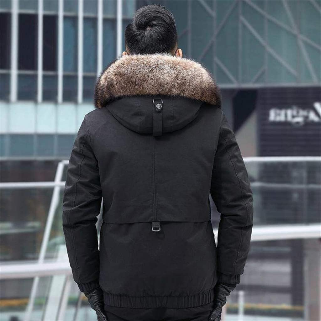 Men Casual Parka Faux Jacket Winter Detachable Warm Thicken Overcoats Slim Hooded Homme(XL code)