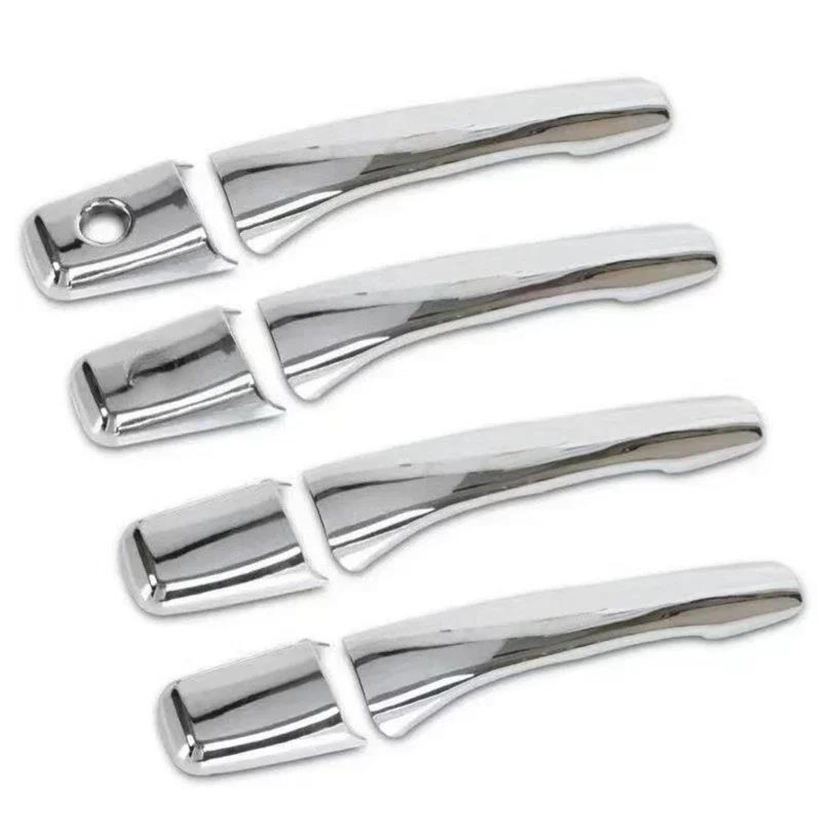 PIWINE Handle Sticker Car Door Handle Cover for Mitsubishi for Outlander for Lancer for Mirage for Evolution 2003-2006 Styling Stickers(Silver 1 Keyhole)