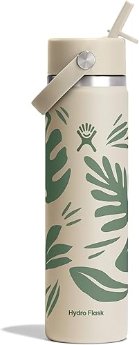 Miniatura 44 de Hydro Flask Botella de agua – Acero inoxidable aislado – Tapa flexible con popote de boca ancha, antiderrames, a prueba de fugas y recargable en 32
