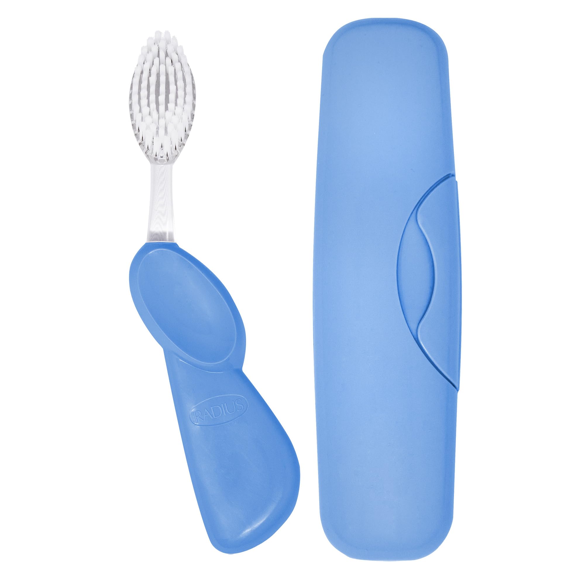 RADIUS Toothbrush Big Brush with Replaceable Brush Head BPA Free ADA Accepted - Right Hand - Pastel Periwinkle