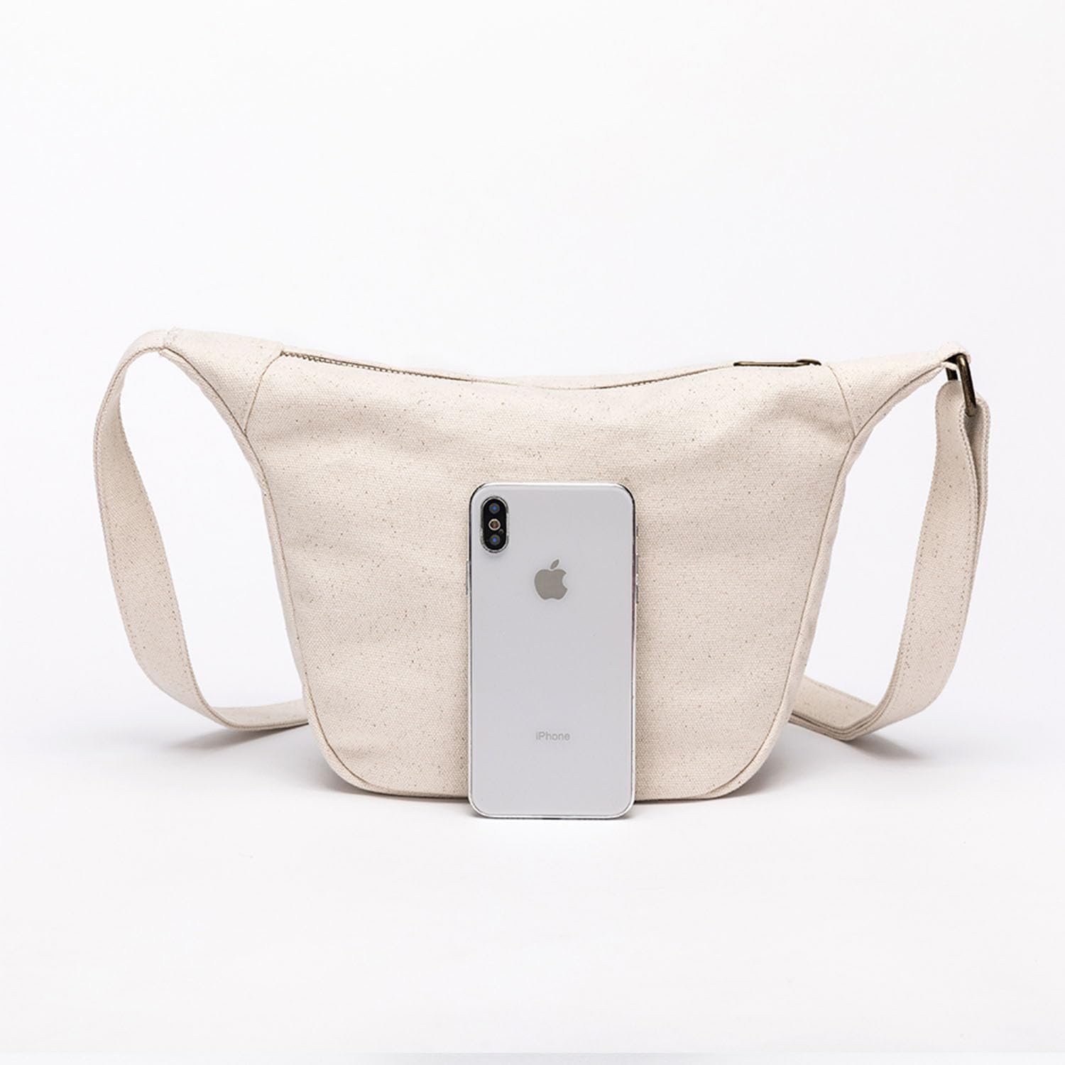Canvas bag female bag cloth bag soft Japanese chic Hong Kong style casual dumpling bag shoulder messenger small bag