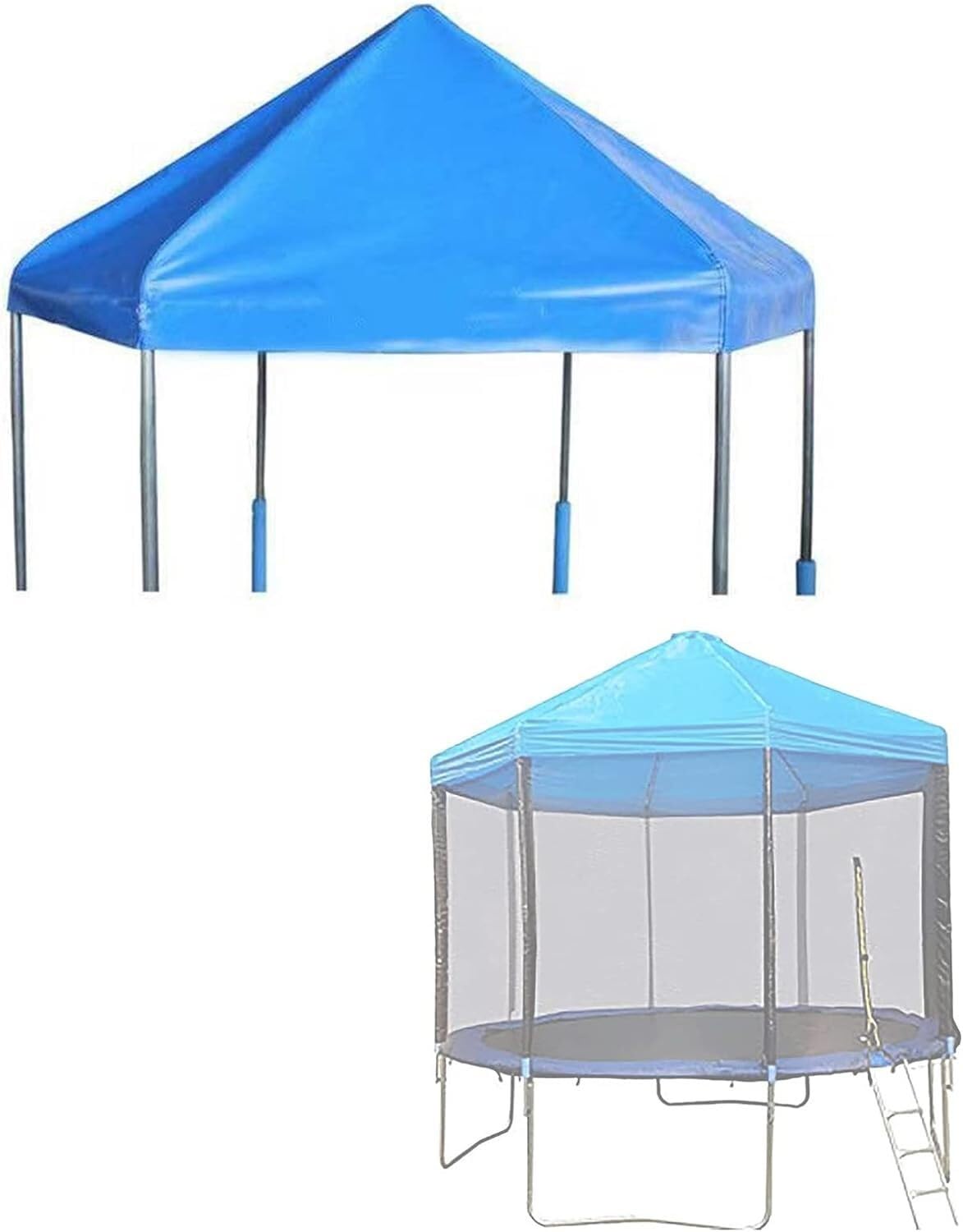 TFG - Ttfd Trampoline Canopy with Top Support, 10-Foot Outdoor Trampoline Sunshade, Rainproof Trampoline Accessories(excluding Others)