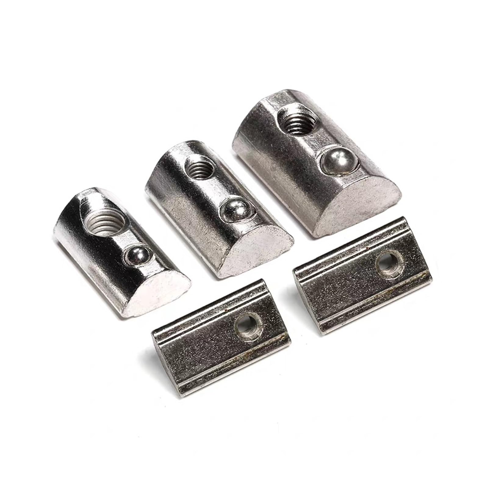 T-Nut-Gleitmuttern, Halbrunde Elastizität Roll-In T-Federmuttern M3-M8 for 2020-4545 Aluminiumprofile Nut(3030-M6-50pcs)