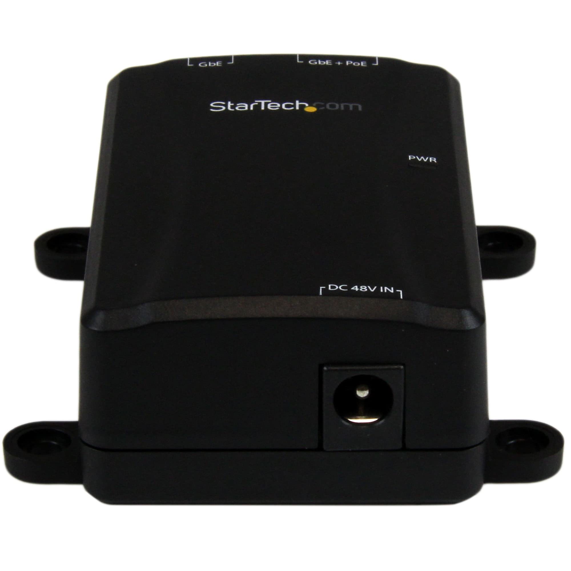 StarTech Injecteur Gigabit PoE+ 1 Port Midspan mural 802.3at/af (POEINJ1GW) | Power over Ethernet, 30W, Boitier bureau ou mural, Câble Cat5, Plug-and-play, PSE