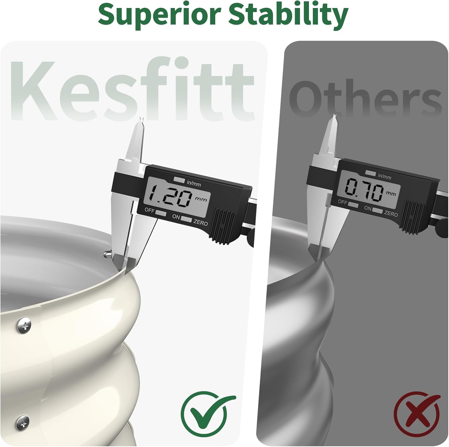 Kesfitt Raised Garden Bed, Metal Galvanized Steel Oval Garden Bed 8x2x1.5 ft with 18-Inch Deep Open-Bottom Design for Outdoor Vegetable Gardening, Pearl White