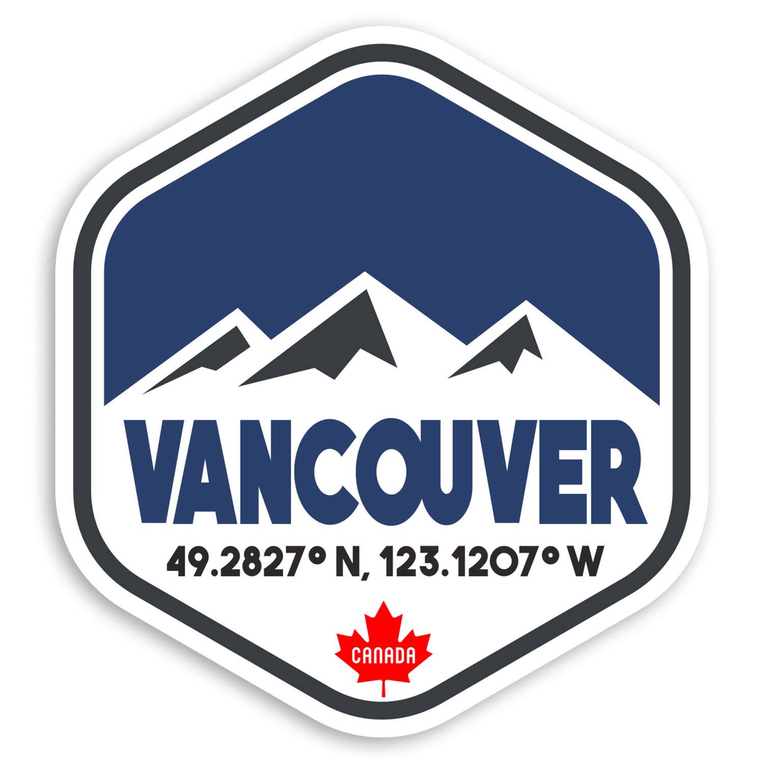 Destination Vinyl Ltd Multi 2 X 10Cm Vancouver Canada Vinyl Stickers Ski Snowboard Luggage Sticker #31236 (10Cm Tall)