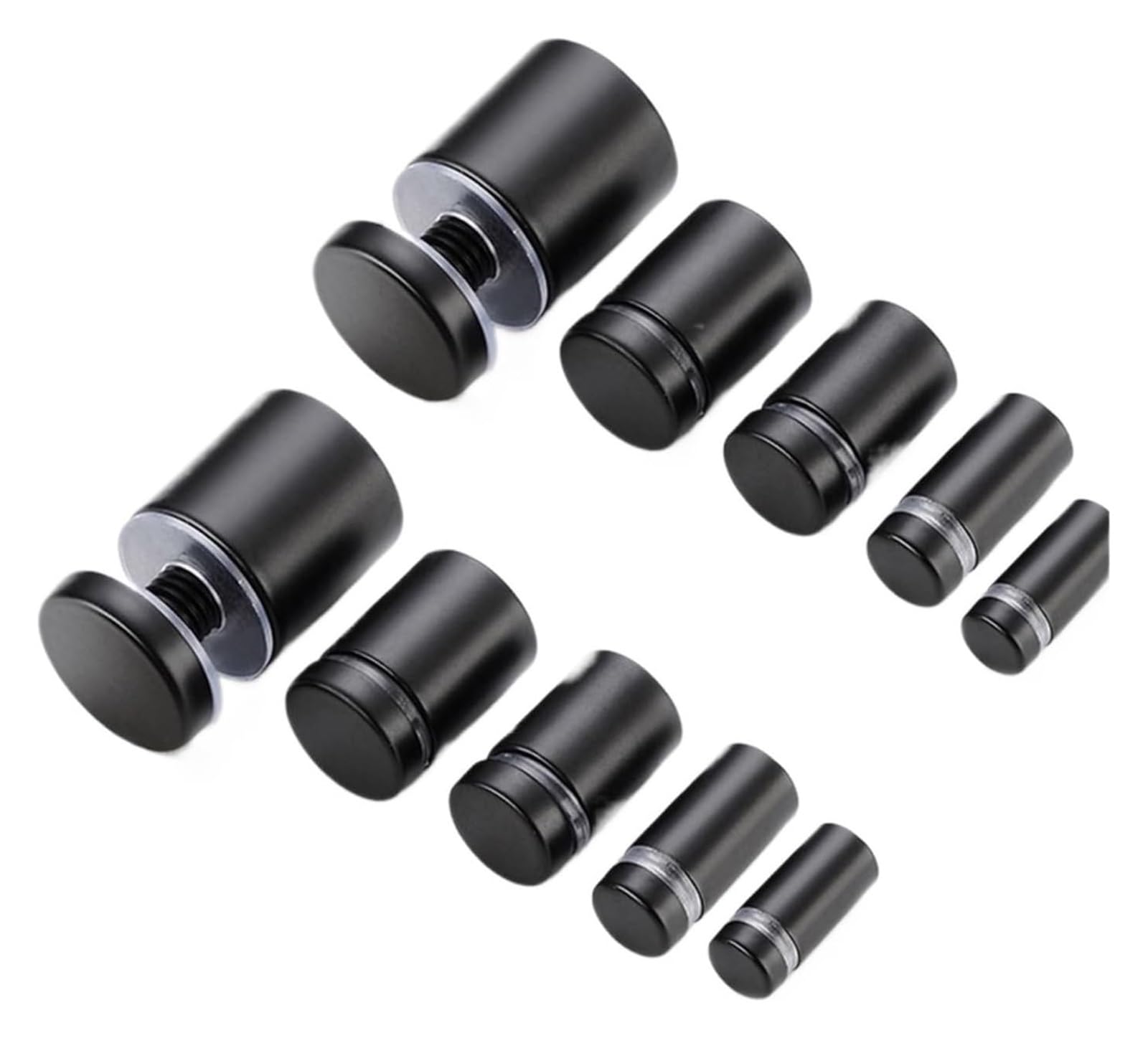 YDHSIKK Standoff Fixings, Stainless Steel Hollow Glass Standoff Screws Pack Of 50 Dumb Black Multiple Sizes(12x20mm)