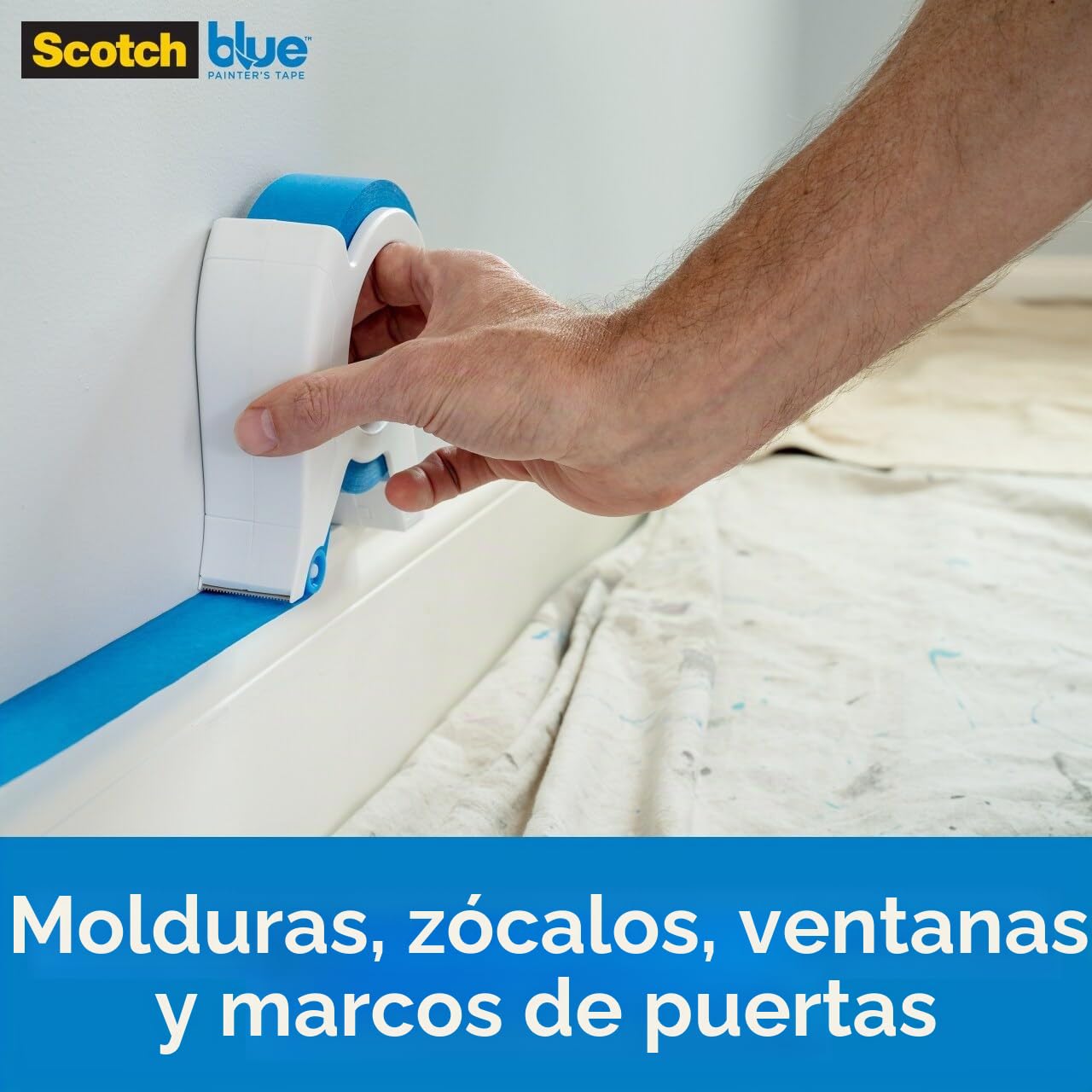 ScotchBlue TA3-SB - Cinta de pintor, color azul, con 1 rollo de iniciación de 3,6 cm x 20 yardas