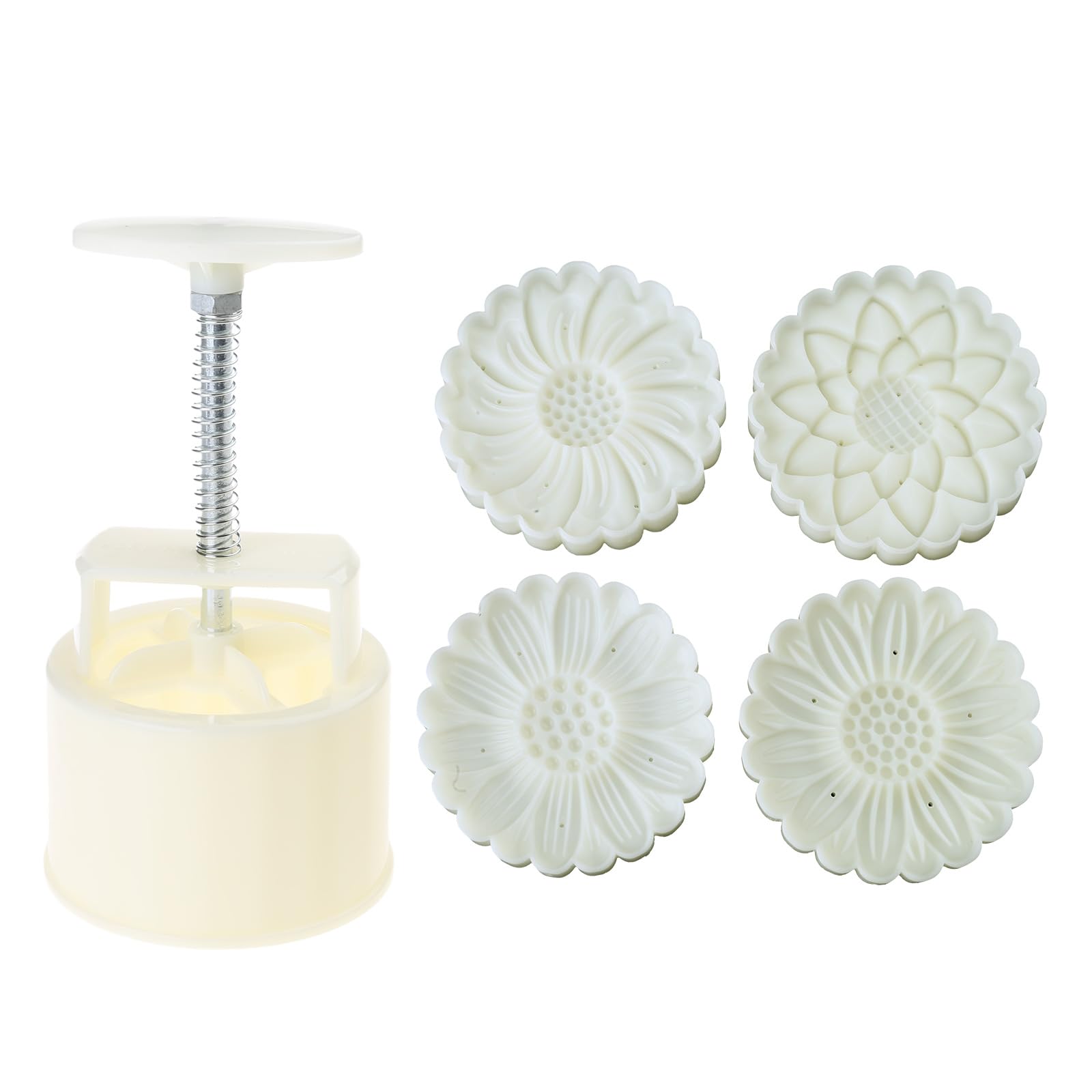 Tsophreniq 150g / 200g Molds Stamps Cartoon Flower Shape Baking for Mid-Autumn Festival Mold