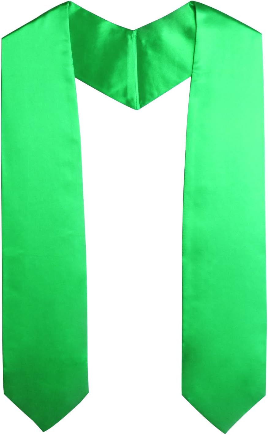 OSBO GradSeason Unisex Adult Plain Graduation Stole for Academic Commencements, 60'' long
