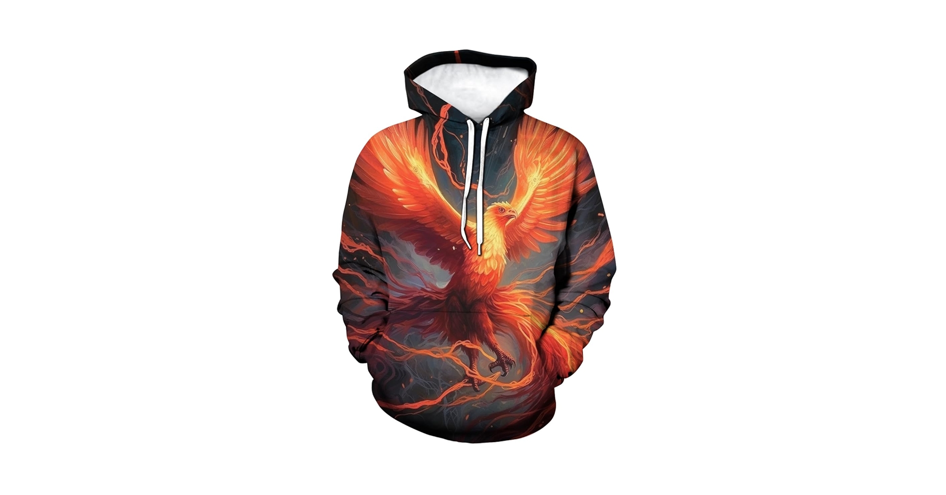 Amazon.com: Snbidmk Unisex Flame Phoenix Hoodie Men Novelty Tie