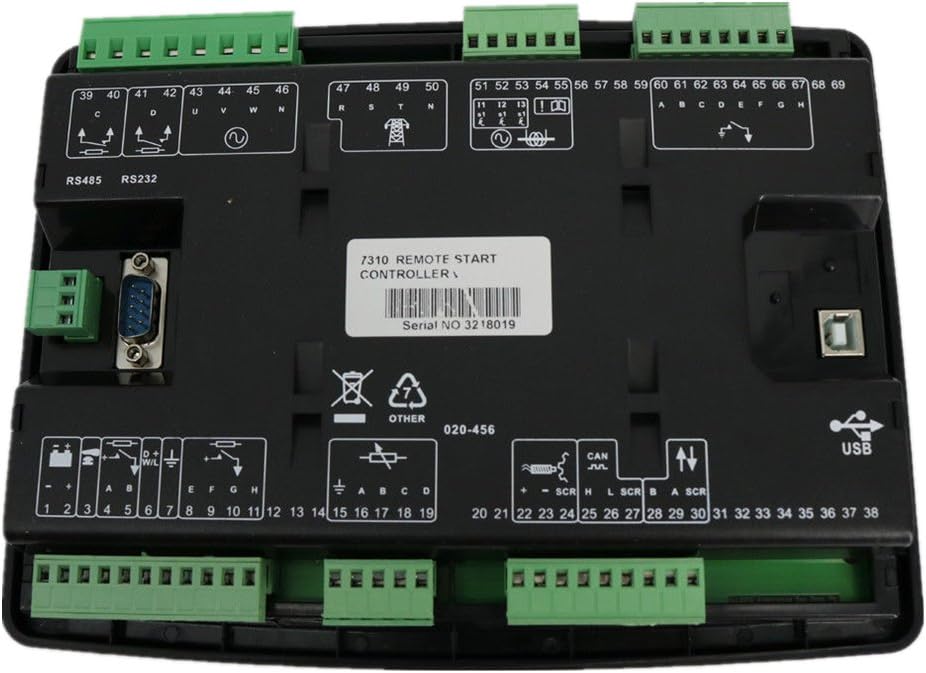 DSE7310 Diesel & Gas Genset/Generator/Engine Controller Control Module Panel Complete Replacement for Deep Sea 7310