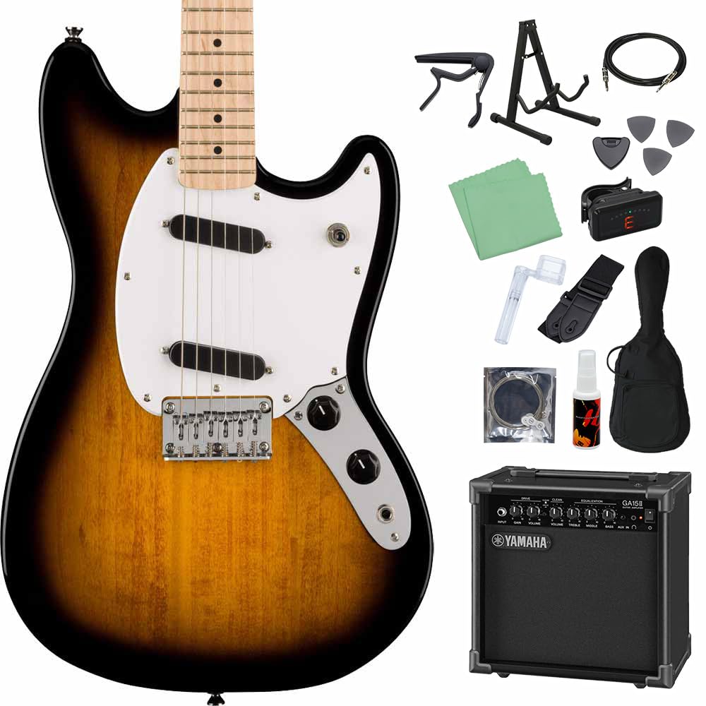 Amazon | Squier by Fender SONIC MUSTANG 2-Color Sunburst エレキ 
