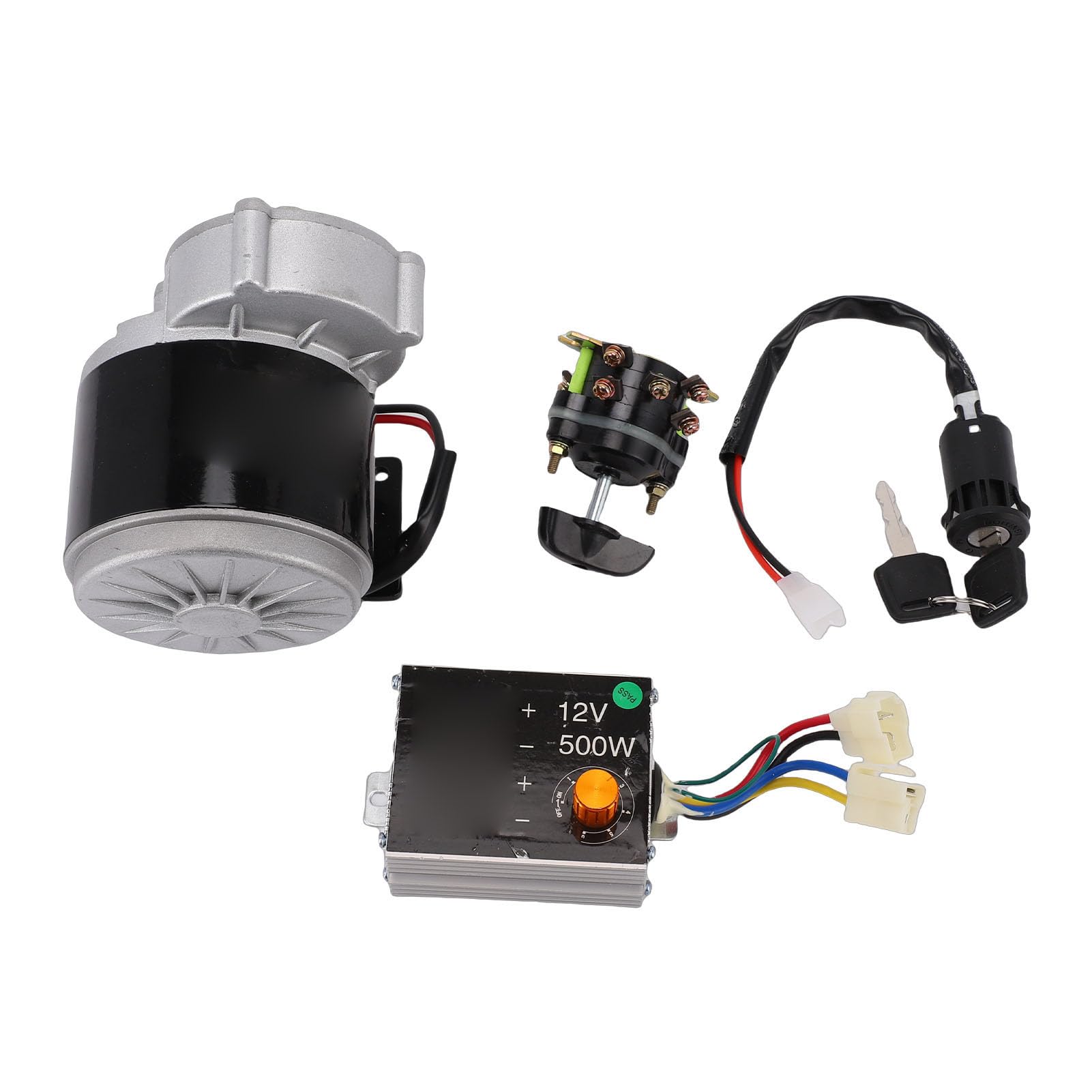 Alomejor Motore di riduzione della velocità elettrico, in lega di alluminio, potenza 500 W, motore 12 V CC per biciclette e moto fuoristrada