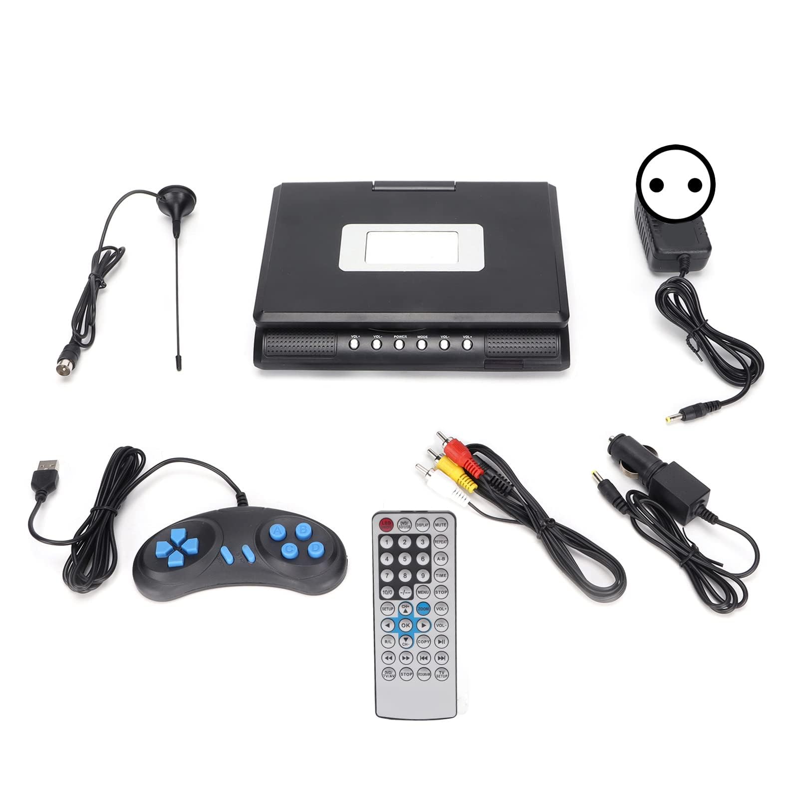 Mobiler DVD-Player, 6,8/8,5 Zoll Tragbares High-Definition-Wiedergabegerät, Multifunktionaler DVD-Player für das Heimbüro, 270°-Drehung HD-LCD-Breitbild-Display (LMD-750 EU-Stecker)