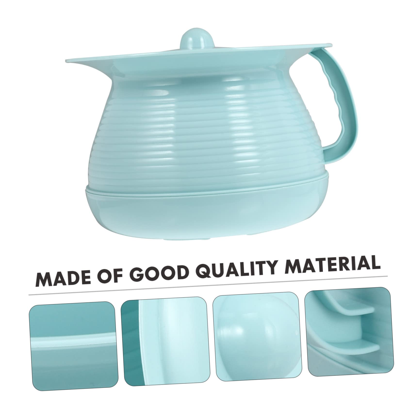 IWOWHERO 1pc Pp Plastic Decorative Household Bedpan Night Urine Pot Blue Durable for Boys and Girls Adults