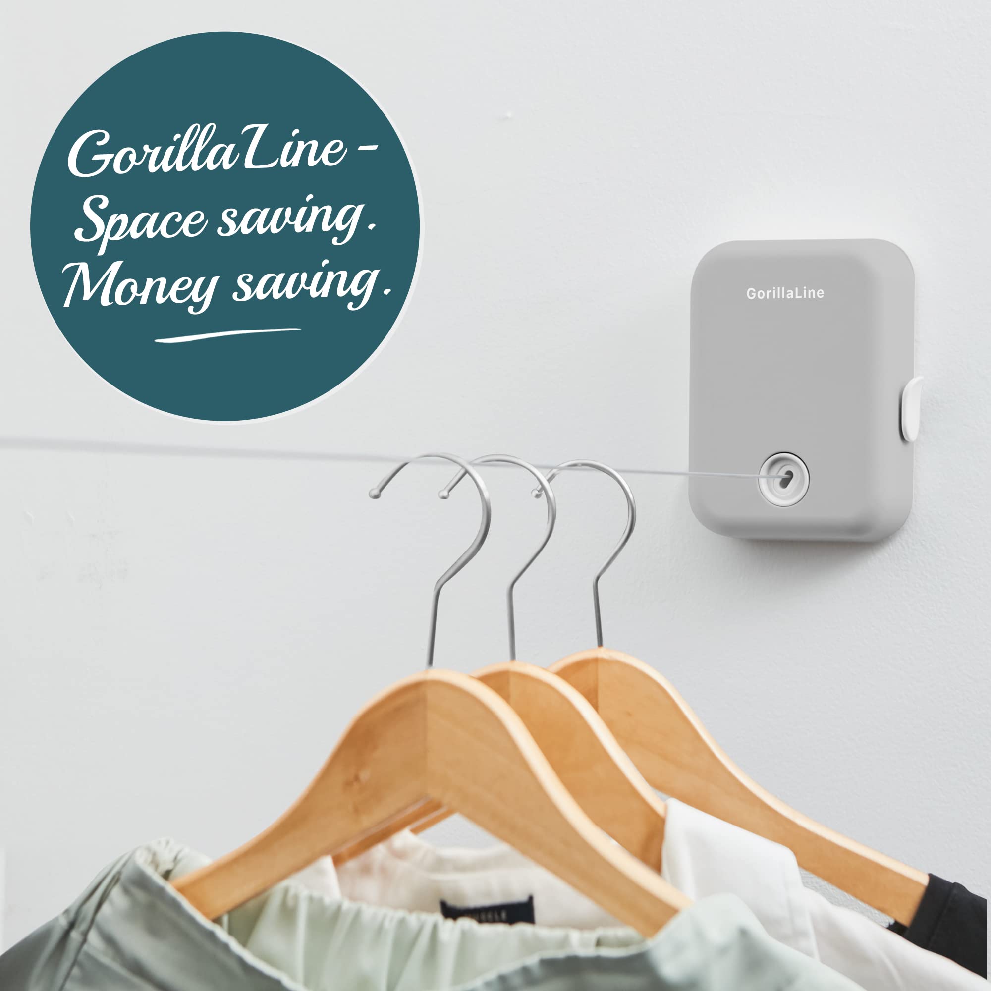 GorillaLine - Retractable Clothesline Indoor Outdoor Clothes Line ...